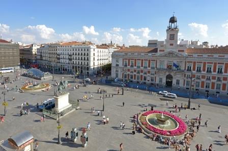 Vista aérea de la Puerta del Sol