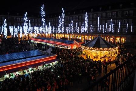 Plaza Mayor de Madrid en Navidad